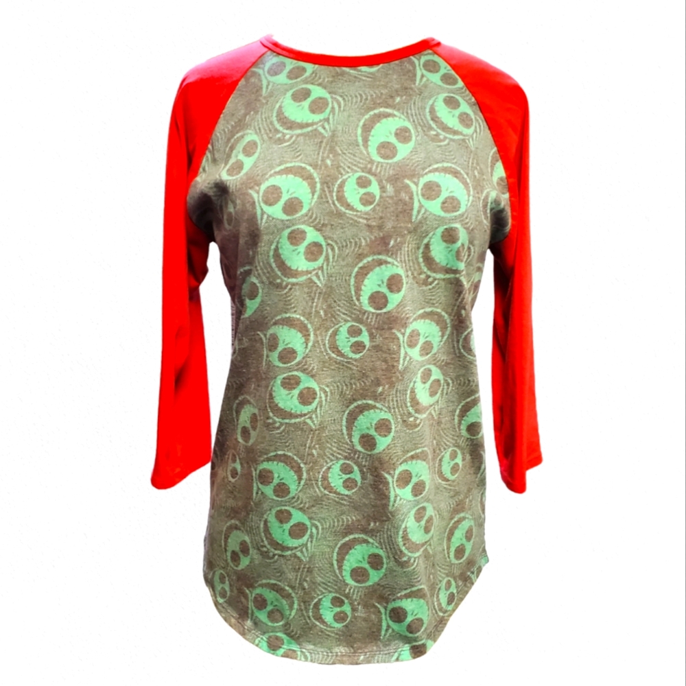 LuLaRoe Quarter Sleeve Jack Skellington Top